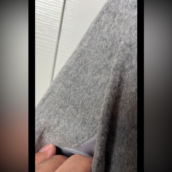 THEORY Mini Skirt New Divide Clean Pencil Wool Cashmere Gray New Money 00 - Picture 4 of 12